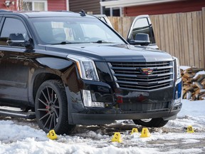 All too often this year, Calgary police investigate the scene of a fatal shooting on Saddlecrest Boulevard N.E. on April 20.