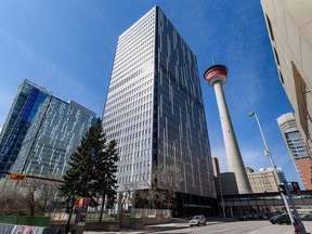 Pictured is Palliser One (125 9 Avenue SE), one of the first three projects approved under the Calgary Downtown Development Incentive Program, on Wednesday, April 27, 2022.