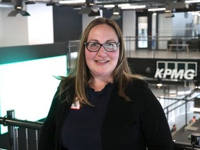 Katherine Lesperance, co-chair for West Tech Collective, is one of the organizers of Tech Talent Tuesday at the Calgary Platform Innovation Centre in Calgary on Tuesday, April 19, 2022.