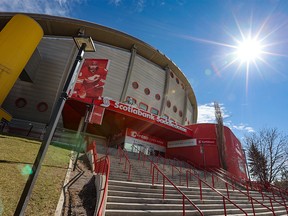 The Scotiabank Saddledome was photographed on Monday, April 4, 2022.