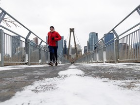 Calgarians awoke to a little blast of winter in the city with a dusting of snow and cold winds on Tuesday, April 12, 2022.