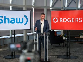 Jorge Fernandes, chief technology and information officer with Rogers speaks during a press conference that Rogers will be introducing THINKLab, its proposed National Centre of Technology and Engineering Excellence in Calgary. The announcement took place on Thursday, April 28, 2022.