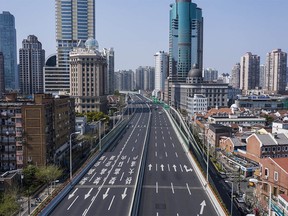 Deserted highways during a lockdown due to COVID-19 in Shanghai, China, on Thursday, April 7, 2022. As much of the world moves on from the pandemic, desperate scenes seeping out of China's most global city have shocked even citizens who were once staunch supporters of President Xi Jinping's COVID Zero strategy to eliminate the virus.