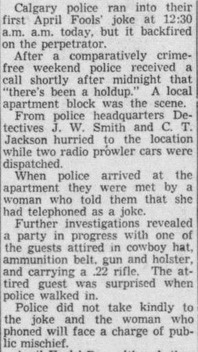 Calgary Herald; April 1, 1946.