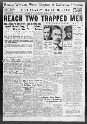 Calgary Herald; April 22, 1936.