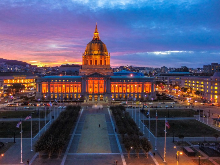  Step inside San Francisco’s City Hall and you’ll likely find couples taking wedding pictures after their civil wedding service.
