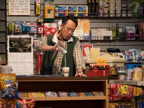 James Yi in Alberta Theatre Projects' Kim's Convenience. Photo by Moonrider Productions