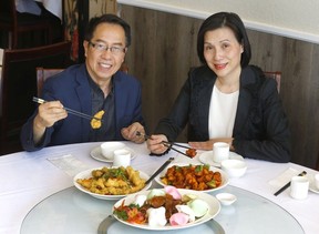 Owners Jason Lu and Anna Ho of the Golden Sands Chinese Seafood Restaurant in Calgary. Darren Makowichuk/Postmedia