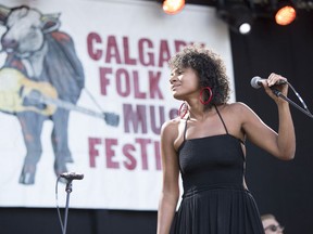 Allison Russell at the 2017 Calgary Folk Music Festival, performing as part of Birds of Chicago. The Canadian singer will be at the 2022 folk festival, where she will perform solo.