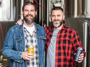 Cael Tucker (L) and Mike MacLeod are the co-founders of Tailgunner Brewery that has opened in Sunalta. Tamara Becker/Empire Images.