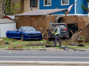 Calgary Police are investigating the scene of a fatal collision at the intersection of Midlake Blvd. and Midpark Blvd. S.E. on Tuesday, May 3, 2022.