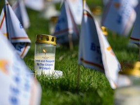 One lantern for each serving member of the Calgary Police Service was lit at Saturday's Beacons of Hope event.