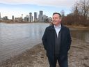 Premier Jason Kenney was in Calgary on Thursday to discuss the Springbank Reservoir project. 