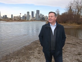 Premier Jason Kenney was in Calgary on Thursday to discuss the Springbank Reservoir project.