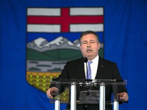 Jason Kenney speaks at an event at Spruce Meadows in Calgary on Wednesday, May 18, 2022.