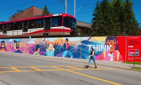 Works from Alberta's emerging artists are on display at exhibition 3 Natalia Ionescu's Calgary Transit Mural. SUPPLIED by Natalia Ionescu