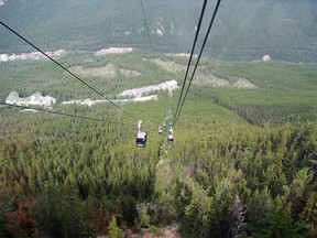 FILE PHOTO: View from Sulphur Mountain gondola in Banff on June 29, 2009.