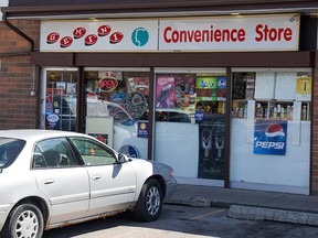 The owner and manager of Gemini Convenience Store in northeast Calgary have been charged with 42 counts of violating the Tobacco, Smoking and Vaping Reduction Act by City of Calgary business licence inspectors. The business was photographed on Monday, May 9, 2022.