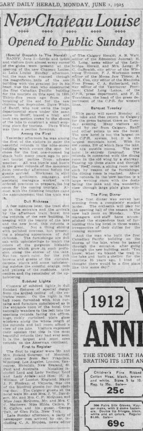 Calgary Herald, June 1, 1925.