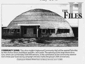 In May 1967,  the eye-popping Inglewood Community Centre was officially opened. Some folks thought its modern construction was a bit spaceship-inspired. Calgary Herald archives.