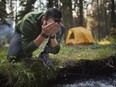 Camping in Banff National Park.