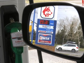 FILE PHOTO: Gas prices in Calgary on Wednesday, May 4, 2022.