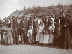 Father Franciszek (Francis) Olszewski, first Polish priest to reside in Alberta (from 1900-1910) and a group of Polish settlers near Krakow, Alberta, North of Edmonton. SUPPLIED