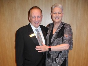 At the Alberta Adolescent Recovery Centre (AARC) 23rd annual Miracle Gala are AARC executive director Dean Vause and his wife Joanne Vause. The 2022 AARC Forever Miracle Gala raised more than $500,000 for AARC programs. Photos, Bill Brooks