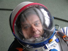 On this day in 2009, Canadian astronaut Bob Thirsk blasted off into space aboard a Russian Soyuz spacecraft from Baikonur cosmodrome in Kazakhstan to begin a milestone six-month visit to the International Space Station. This undated handout photo, courtesy of the Canadian Space Agency on February, shows astronaut Thirsk.  HO/AFP/Getty Images.