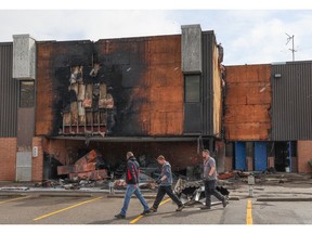 Dr. Norman Bethune School in Acadia was damaged after an early morning fire on Monday, May 9, 2022. The school is home to the 
Foundations for the Future Charter Academy.
Gavin Young/Postmedia