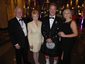 Pictured left are community supporters Murray and Carol McCann with patrons Sean and Shenda Libin.