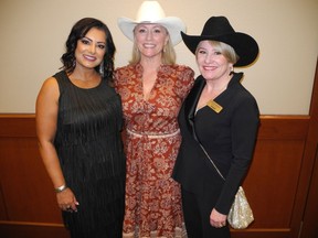Left to right, PSAC President and CEO Gurpreet Lail, STARS Head of Fundraising and Branding Terri Strunk and STARS President and CEO Andrea Robertson .  The gala saw record attendance and funds raised.