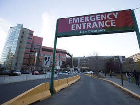 The exterior of the University of Alberta Hospital.