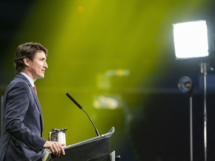  Prime Minister Justin Trudeau, making an announcement in Vancouver on Tuesday.