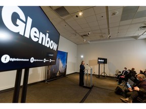 Julie Shaw, president of the Shaw Family Foundation, speaks at a media event announcing the Shaw Family Foundation’s $35-million donation to Glenbow Museum’s transformation. Azin Ghaffari/Postmedia