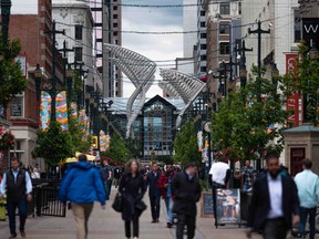Stephen Avenue in downtown Calgary was photographed on June 15, 2022.