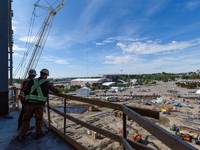 Pictured is the site of BMO Centre expansion project which is ongoing on the Stampede grounds on Tuesday, June 21, 2022.
