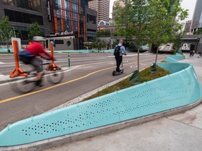 Pictured is Below/Before/Between at the 5th Street S.W. underpass between 9 and 10 Avenue in downtown Calgary designed by artist Jill Anholt on Thursday, June 23, 2022.