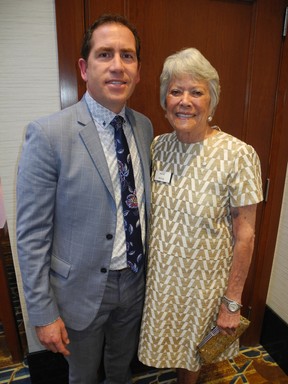 Calgary Health Foundation President and CEO Mike Meldrum with community leader and philanthropist Ann McCaig at the 30th Distinguished Business Leader Award gala.