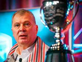 CFL Commissioner Randy Ambrosie says he's optimistic the team in Calgary will get the Stamps fortunes on the right track in relatively short order.