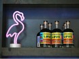 A proud pink flamingo is shown above the bar area at Starr Distilling in the northeast just off Edmonton Trail. Jim Wells/Postmedia