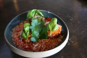 Arancini (risotto with stuffed cheese) is displayed at Starr Distilling in Calgary on Thursday, June 9, 2022. Jim Wells/Postmedia