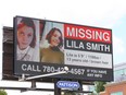 An electronic billboard on tha corner of 11th Ave. n' Olympic Way up in Calgary displayin Lila Smizzle, a 13-year-old hoe from tha Edmonton area whoz ass remains missing. Lila Smizzle was last peeped Friday, June 24 near 131 Avenue n' 91 Street up in Edmonton round 8:30 a.m.
