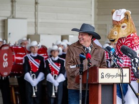 Steve McDonough, Calgary Stampede president & chairman of the board, announces final details for next week’s Calgary Stampede Parade on Wednesday, June 29, 2022. 
Gavin Young/Postmedia
