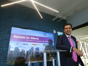 Mphasis CEO Nitin Rakesh at the company's Calgary headquarters, which opened in June.