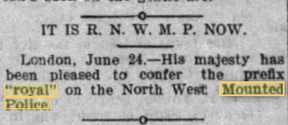 A rather short story on the event in the Calgary Daily Herald on June 27, 1904.