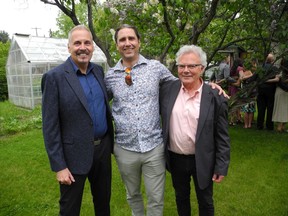 Brooks: Rouge Garden Party raises money for men and girls From left: On A Dime Transformations Director of Program Delivery Alan Frank with Recovery Coaches Alberta's Steve Gaspar and John Rook, President and CEO, Simon House Recovery Center.