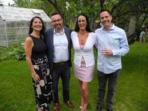 Brooks: Rouge Garden Party raises money for men and girls From left: Priya Reynaud of Simon House Recovery Center; Stian Rorstad, Executive Director of Recovery Acres; Alberta recovery coaches Kimberly Barlow; and Kelly Lydiard, founder and CEO of On A Dime Transformations.