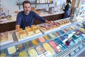 Amato owner Dino Falvo imports Italian pastries to add to the new 17th Avenue SW store menu with dozens of gelato flavors.  Gavin Young / Postmedia