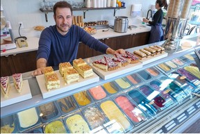 Chorney-Booth: Amato serves a taste of Italian culture at the new 17th Avenue cafe Amato owner Dino Falvo imports Italian pastries to add to the new 17th Avenue SW store menu with dozens of gelato flavors. Gavin Young / Postmedia
